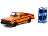 Diecast Model Jada 1972 Chevrolet Cheyenne Pickup Truck Orange With Black Stripes And Extra Wheels "just Trucks" Series