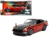 Diecast Model Jada 1972 Datsun 240z Black And Red Metallic With Graphics "fast X" (2023) Movie "fast & Furious" Series