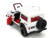 Diecast Model Jada 1973 Ford Bronco #008 White With Red And Black Stripes And Red Interior With Extra Wheels "just Truc