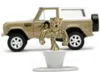 Diecast Model Jada 1973 Ford Bronco Gold Metallic With White Top And Groot Diecast Figure "guardians Of The Galaxy" "ma