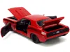 Diecast Model Jada 1973 Plymouth Barracuda Red With Black Stripes "bigtime Muscle" Series 1/24 Diecast Model Car By Jad
