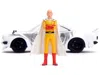 Diecast Model Jada 1974 Mazda Rx-3 White With Red Stripe And Graphics And Saitama Diecast Figure "one Punch Man" (2015-