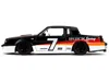 Diecast Model Jada 1987 Buick Grand National #7 "buick Racing" Black And White With Stripes "bigtime Muscle" Series 1/2