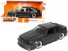 Diecast Model Jada 1989 Ford Mustang Gt 5.0 Matt Black Metallic With Matt Black Hood "bigtime Muscle" Series 1/24 Serie