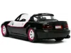 Diecast Model Jada 1990 Mazda Miata Black And White With Graphics And Ghost Spider Diecast Figure "spider-man" "marvel"