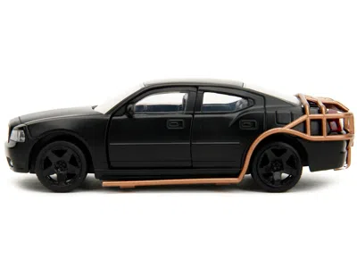Diecast Model Jada 2006 Dodge Charger Matt Black With Outer Cage "fast & Furious" Series 1/32 Diecast Model Car By Jada