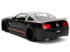 Diecast Model Jada 2008 Ford Shelby Mustang Gt-500kr Silver And Black With Red Stripes "bigtime Muscle" Series 1/24 Die