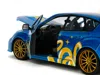 Diecast Model Jada 2012 Subaru Impreza Wrx Sti Blue Metallic With Graphics And Sonic The Hedgehog Diecast Figure "sonic