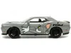 Diecast Model Jada 2015 Dodge Challenger Hellcat Gray With "tom" Graphics And Jerry Diecast Figure "tom And Jerry" "hol
