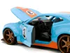 Diecast Model Jada 2016 Chevrolet Camaro Widebody #3 Light Blue With Orange Stripes "gulf Oil" "wide Body" Series 1/24