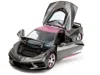 Diecast Model Jada 2020 Chevrolet Corvette Stingray Gray Metallic With Pink Carbon Hood And Top "pink Slips" Series 1/2