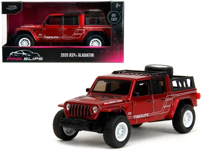 Diecast Model Jada 2020 Jeep Gladiator Pickup Truck Candy Red "pink Slips" Series 1/32 Diecast Model Car By Jada In Purple