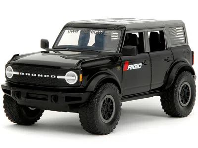 Diecast Model Jada 2021 Ford Bronco Badlands Black "rigid" With Extra Wheels "just Trucks" Series 1/24 Diecast Model Ca