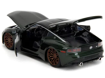Diecast Model Jada 2023 Nissan Z Dark Green Metallic With Black Top "fast X" (2023) Movie "fast & Furious" Series 1/24 In Red