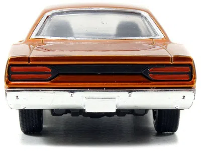 Diecast Model Jada Dom's Plymouth Road Runner Orange Metallic With Matt Black Hood "fast & Furious" Series 1/32 Diecast In Brown