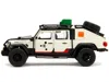 Diecast Model Jada Jeep Gladiator Pickup Truck With Equipment Shell Beige With Graphics "biosyn Genetics" "jurassic Wor