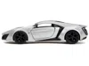 Diecast Model Jada Lykan Hypersport Silver Metallic And Purple "pink Slips" Series 1/32 Diecast Model Car By Jada