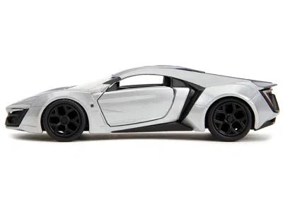 Diecast Model Jada Lykan Hypersport Silver Metallic And Purple "pink Slips" Series 1/32 Diecast Model Car By Jada In White