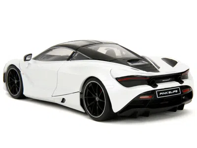 Diecast Model Jada Mclaren 720s White Metallic With Black Top "pink Slips" Series 1/24 Diecast Model Car By Jada