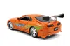 Diecast Model Jada Model Kit Toyota Supra Metallic Orange With Brian Diecast Figure "fast & Furious" Movie "build N' Co