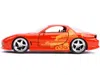 Diecast Model Jada Orange Julius' Mazda Rx-7 Orange Metallic With Graphics "fast & Furious" Series 1/32 Diecast Model C