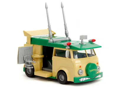 Diecast Model Jada Party Wagon Green And Beige "teenage Mutant Ninja Turtles" "hollywood Rides" Series Diecast Model Ca In Yellow