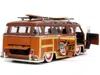 Diecast Model Jada Volkswagen T1 Bus Brown With Graphics "sheriff Woody" And Woody Diecast Figure And Surfboard "toy St