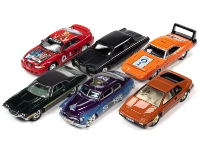 Diecast Model Johnny Lightning Pop Culture 2022 Set Of 6 Cars Release 1 1/64 Diecast Model Cars By Johnny Lightning In Multi
