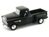 Diecast Model Motormax 1955 Chevrolet 5100 Stepside Pickup Truck Black 1/24 Diecast Car Model By Motormax