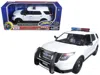 Diecast Model Motormax 2015 Ford Police Interceptor Utility White With Flashing Light Bar And Front And Rear Lights And 2 S