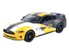 Diecast Model Motormax 2018 Ford Mustang Gt #38 White And Matt Black With Yellow Graphics "gt Racing" Series 1/24 Diecast M