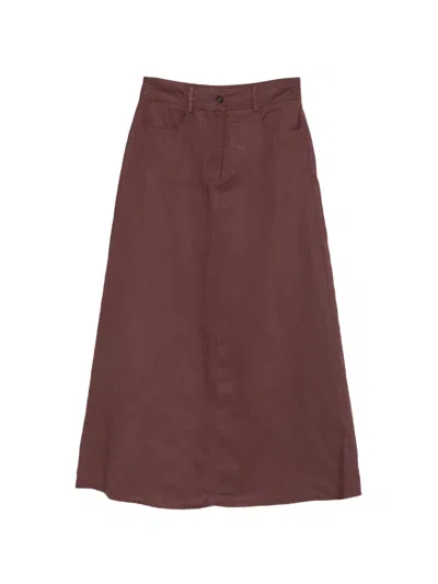 Diega A-line Five-pocket Skirt In Burgundy