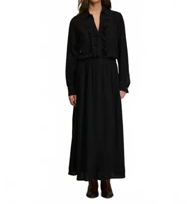 Diega Flared Jabo With Elasticated Waist Skirt In Brown Choco In Multi