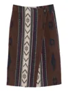 Diega Josto Patterned Skirt In Brown