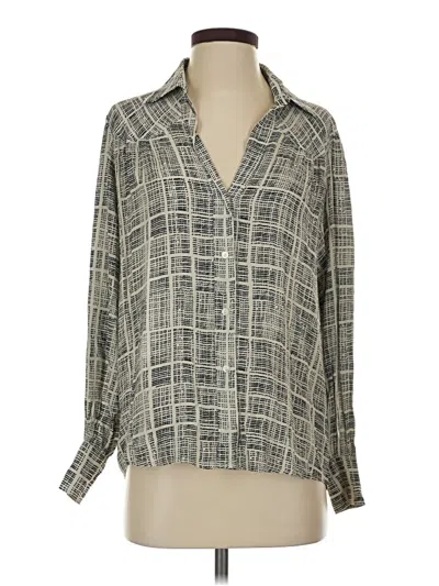 Pre-owned Diega Long Sleeve Blouse In Gray