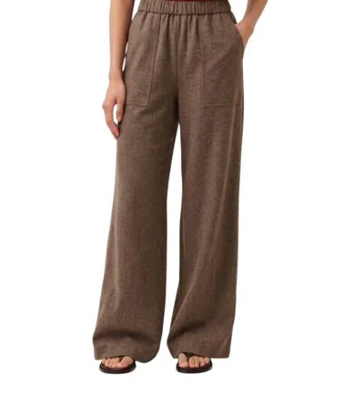 Diega Perillo Wide Leg Pant In Dark Taupe In Brown