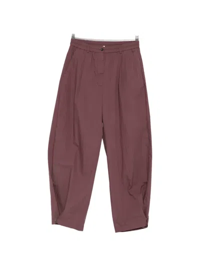 Diega Pleated Trousers In Burgundy