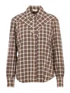 Diega Plaid Buttoned Shirt In Brown