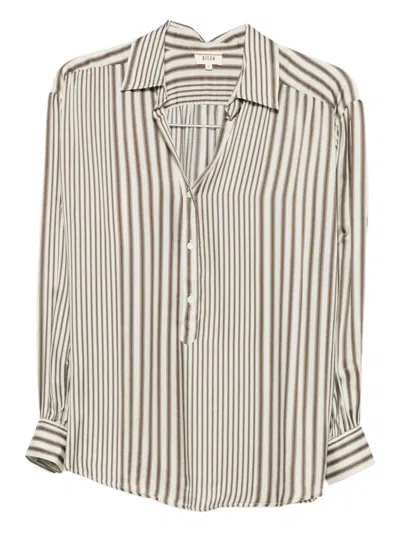 Diega Striped Shirt In Gray