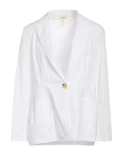 Diega Woman Blazer White Size M Cotton