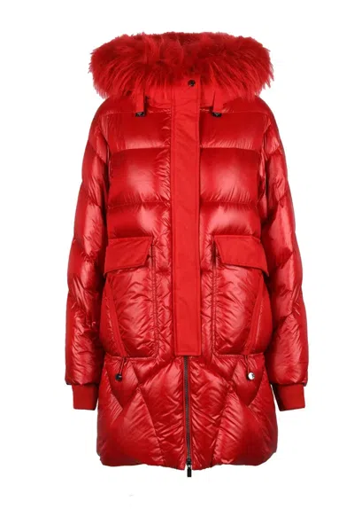 Diego M Short Down Jacket - Red In Burgundy