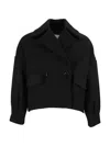 Diego M Virgin Wool Jacket With Lining And Micro-down Inserts In Black