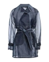 Diego M Woman Overcoat & Trench Coat Navy Size 10 Nylon, Polyester In Navy Blue