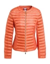 Diego M Woman Puffer Orange Size 6 Cotton, Nylon, Elastane In Orange
