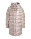 Diego M Woman Puffer Taupe Size 12 Polyester In Gray