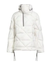 Diego M Woman Puffer White Size 8 Polyester In Neutral
