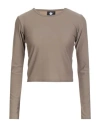 Diego Rodriguez Woman T-shirt Taupe Size M Cotton, Elastane