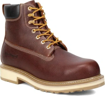 Pre-owned Diehard ® Crusader Wp Ct 6" Work Boot For Men – Leather Upper – Pu Footbed –... In Rust