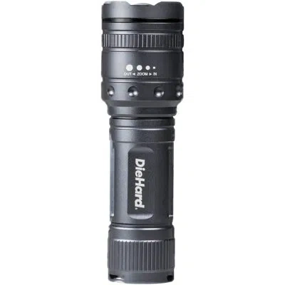 Diehard Twist Focus Gray Battery Powered Led Outdoor Flashlight