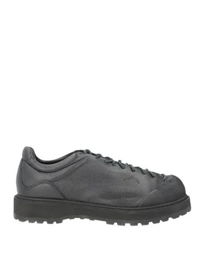 Diemme Ampezzo Man Lace-up Shoes Black Size 10 Leather In Animal Print